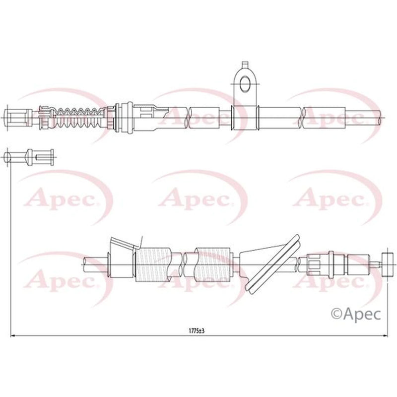 Apec Handbrake Cable Right Rear CAB1343