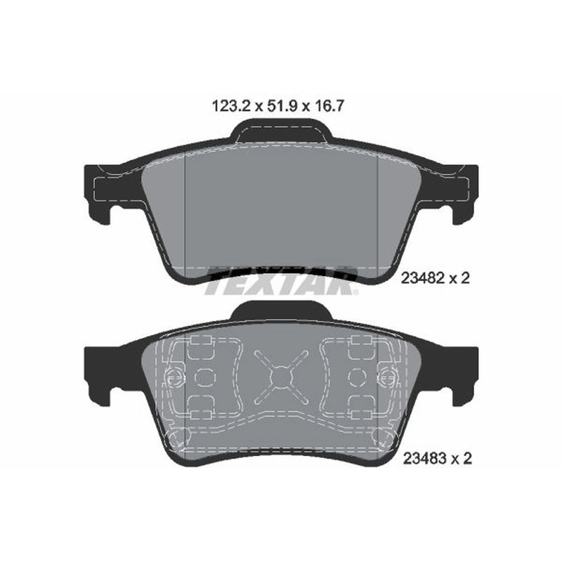 Textar Rear Brake Pad Set 2348202