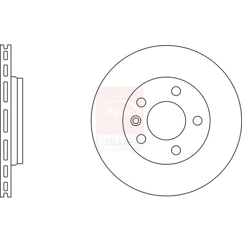 Apec 2 x Vented Rear Brake Discs SDK6022-x2