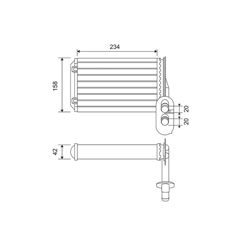Valeo Heater Matrix Core Heat Exchanger 812031