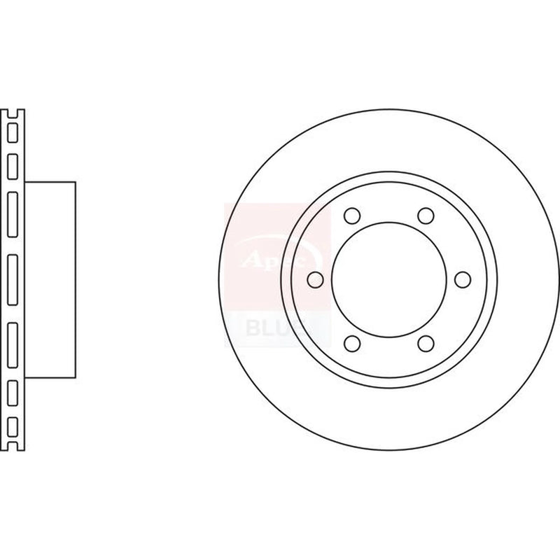 Apec 2 x Vented Front Brake Discs SDK6319-x2