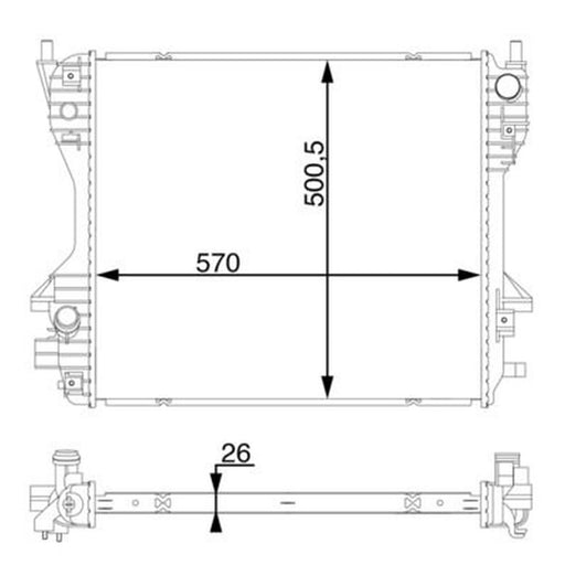 Mahle Engine Radiator CR 1358 000S