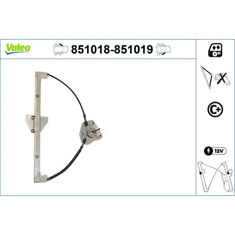 Valeo Electric Window Regulator Lifter Left Front 851018