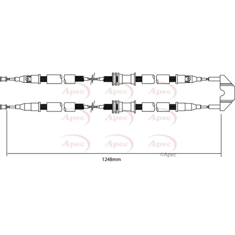 Apec Handbrake Cable Rear CAB1450