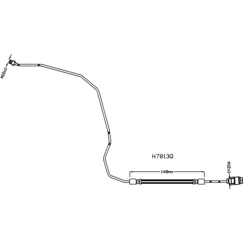 Abtex Brake Hydraulic Hose Line outer ABH1160L