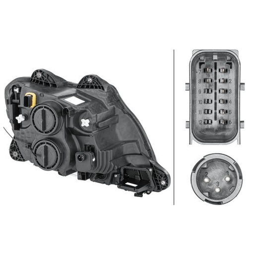 Hella Headlight Headlamp H7/H1 Left 1ED 010 116-531