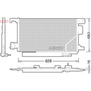 Denso Air Conditioning Condenser fits Mercedes-Benz C-Class 2000-2008
