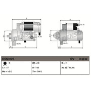 Denso Starter Motor 12V 0.9kW 9 Teeth fits Nissan Primastar 2001-2006 2.0