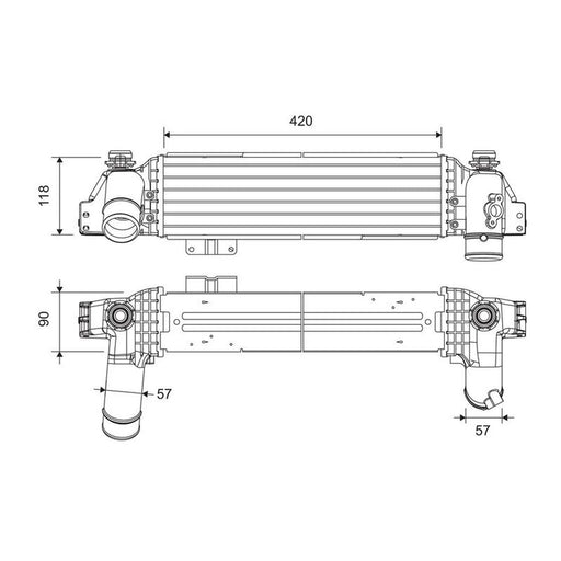 Valeo Intercooler (Charge Air Cooler) 822946