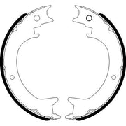 Textar Parking Brake Shoe Set 91083800
