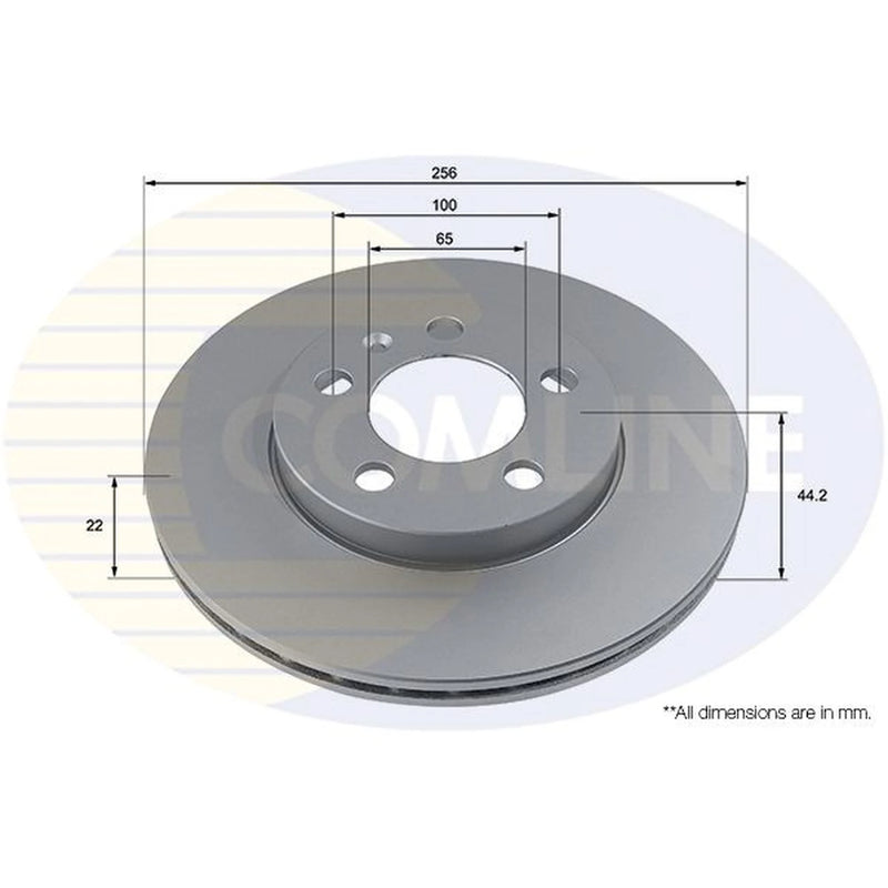 Comline 2 x Vented Front Brake Discs ADC2991V-x2