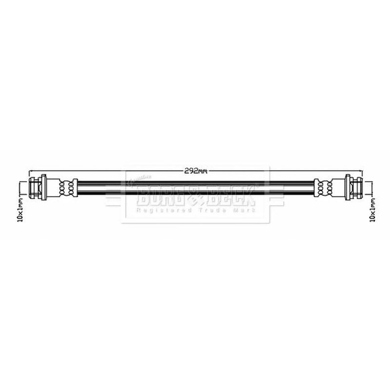 Borg & Beck Brake Hydraulic Hose Line Rear Right BBH8811