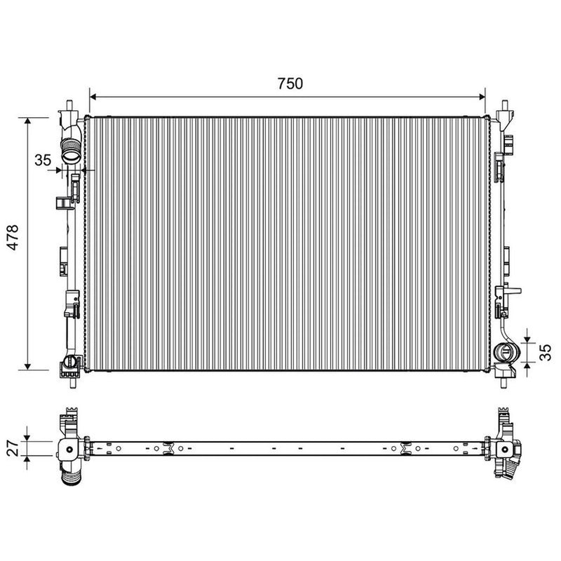 Valeo Engine Radiator 701488