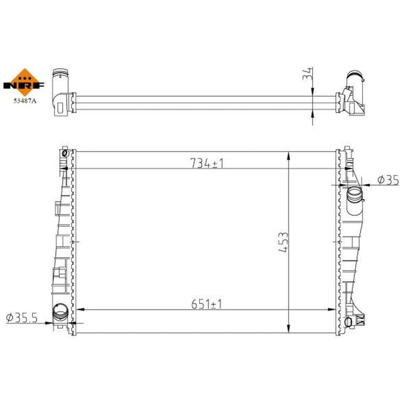 NRF Engine Radiator 53487A