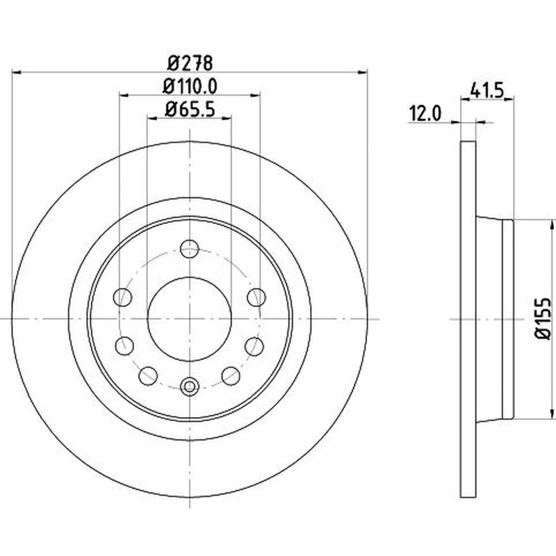 Mintex Mintex Rear Brake Disc Kit MDK0194