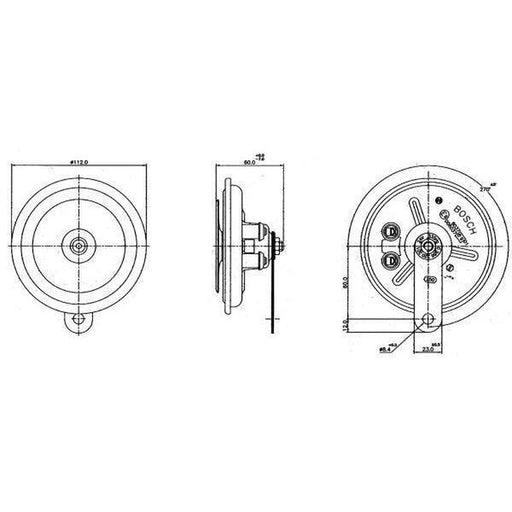 Bosch Car Horn Signal Unit 0 986 320 301