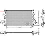 Denso Engine Radiator fits Opel Astra K 2015-2018 1.4
