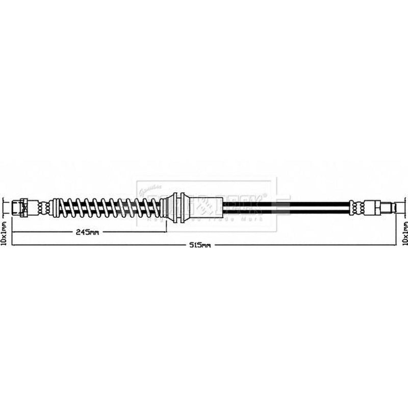 Borg & Beck Brake Hydraulic Hose Line Front Right BBH8449