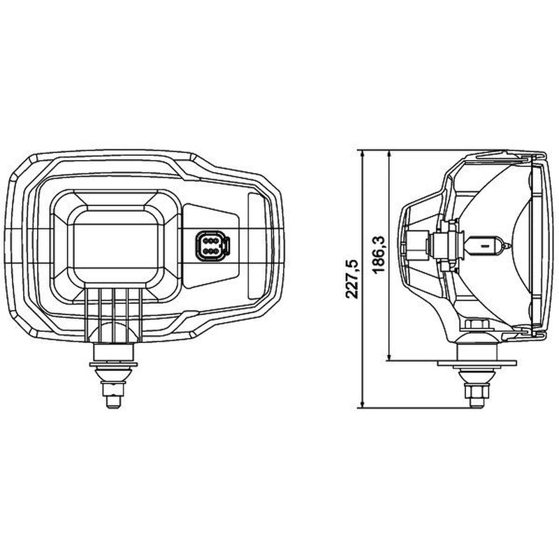 Hella Headlight Headlamp P21W Right 1LA 328 450-321