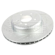 Borg & Beck 2 x Perforated/Vented Rear Brake Discs BBD7009S-x2