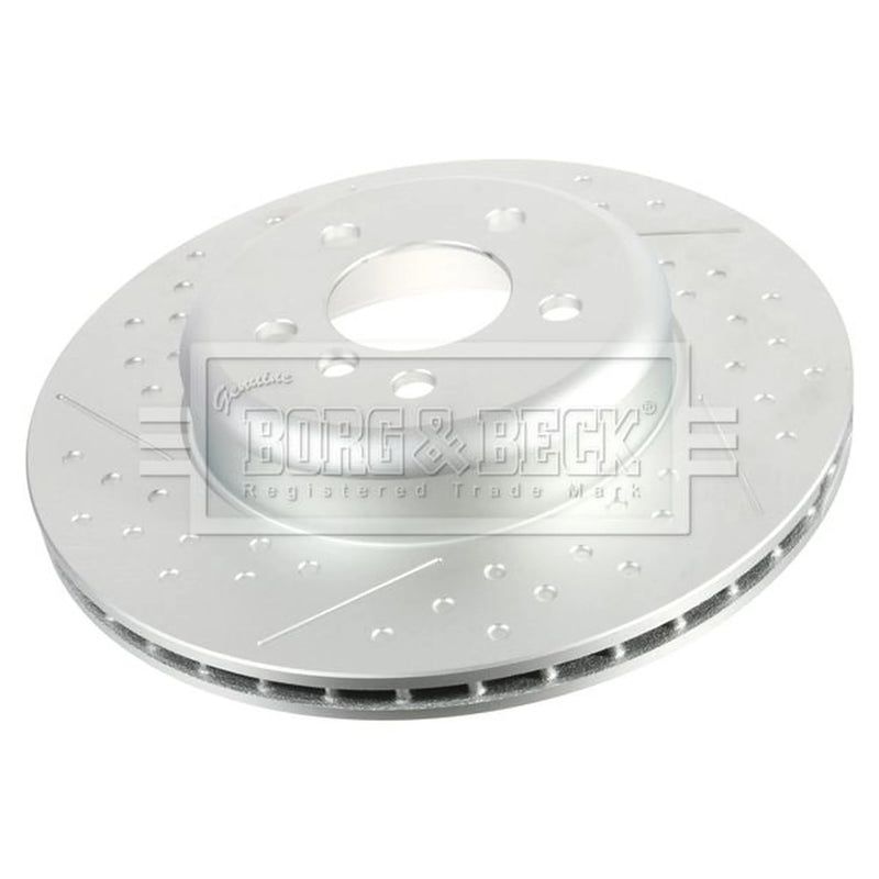 Borg & Beck 2 x Perforated/Vented Rear Brake Discs BBD7009S-x2