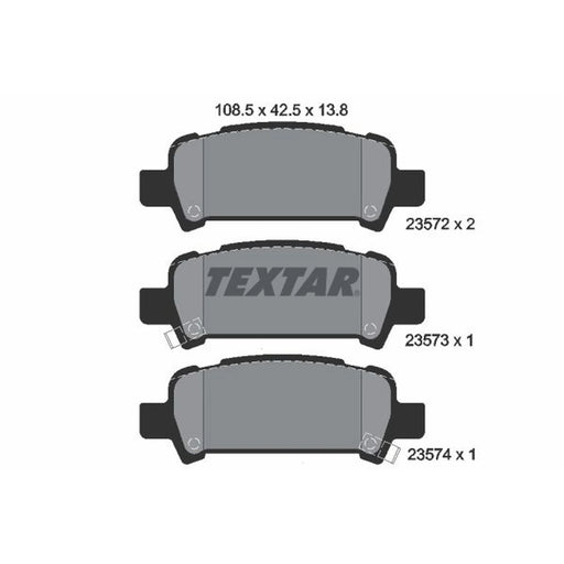 Textar Rear Brake Pad Set 2357202