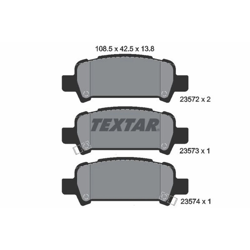 Textar Rear Brake Pad Set 2357202