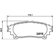 Mintex Rear Brake Pad Set MDB3104