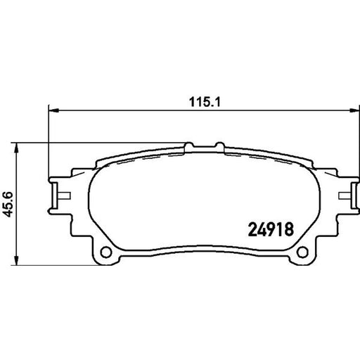 Mintex Rear Brake Pad Set MDB3104