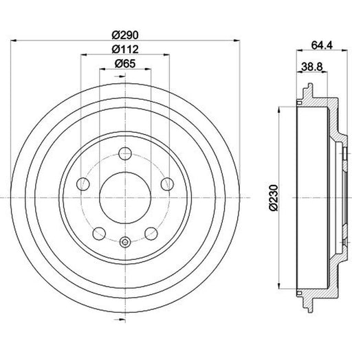 Mintex Brake Drum Assembly Rear MBD366