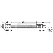 Borg & Beck Brake Hydraulic Hose Line Rear BBH7460