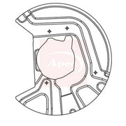 Apec Brake Disc Splash Guard Front Right ASG1072