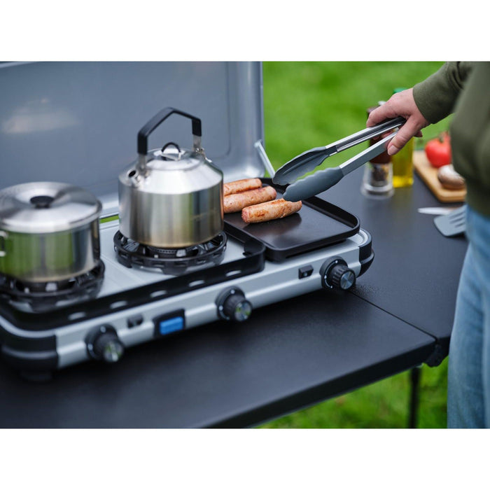 Campingaz Camping Kitchen 2 Multi-Cook Double Burner Portable Camping Gas Stove and Side Grill - Campingaz - Van Life Living