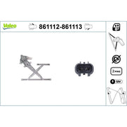 Valeo Electric Window Regulator Lifter Right Front 861113