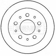 Borg & Beck 2 x Solid Rear Brake Discs BBD4609-x2