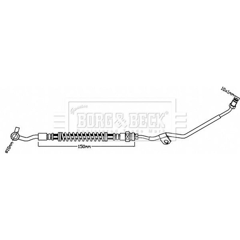 Borg & Beck Brake Hydraulic Hose Line outer BBH8291