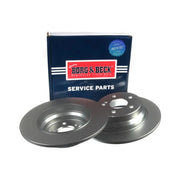 Borg & Beck 2 x Solid Rear Brake Discs BBD4354-x2