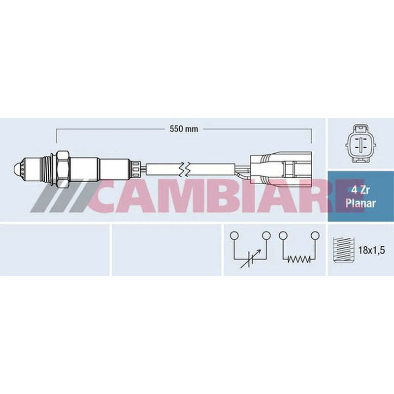 Cambiare O2 Lambda Oxygen Sensor after catalytic converter VE381860