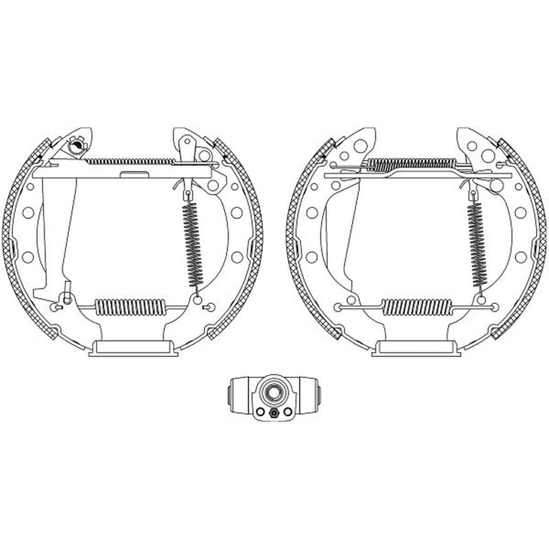 Mintex Brake Shoe Set Axle Kit MSP106