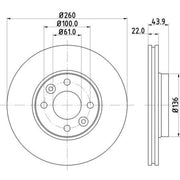 Mintex Mintex Front Brake Disc Kit MDK0200