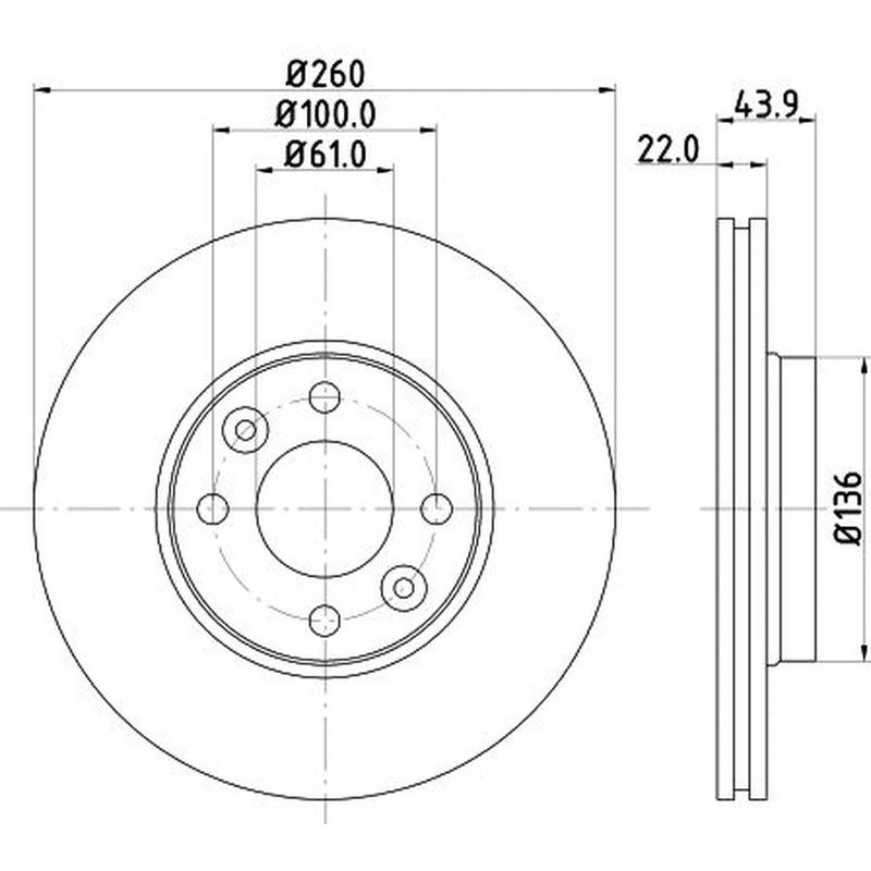 Mintex Mintex Front Brake Disc Kit MDK0200