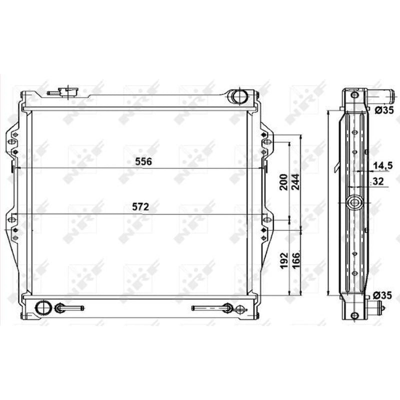NRF Engine Radiator 52091