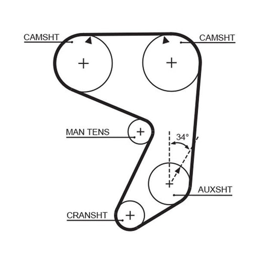Gates Timing Belt Cambelt 143 Teeth 5081