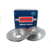 Borg & Beck 2 x Solid Rear Brake Discs BBD5159