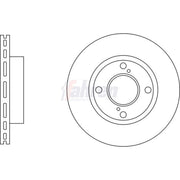 Fahren 2 x Vented Brake Discs fits Suzuki Celerio 2014 on 1.0