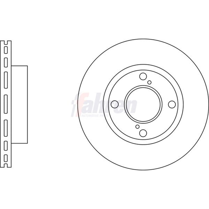 Fahren 2 x Vented Brake Discs fits Suzuki Celerio 2014 on 1.0
