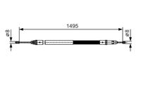 Bosch Handbrake Cable 1987482118