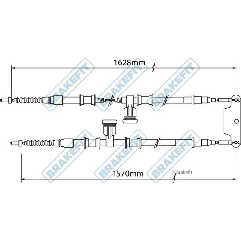 Apec Handbrake Cable Right Rear BBC3487