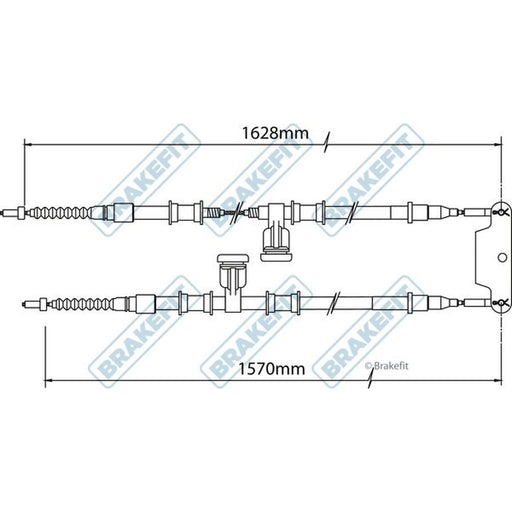 Apec Handbrake Cable Right Rear BBC3487