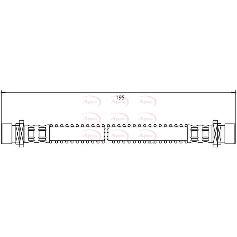 Apec Brake Hydraulic Hose Line Upper HOS4025